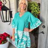 Carol Green Mini Dress