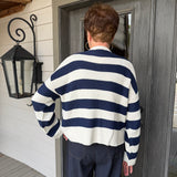 Allison Navy Striped Sweater