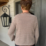 Brown Stella Striped Crewneck Sweater