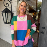 Sara Color Block Sweater
