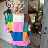 Sara Color Block Sweater