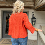 Rust Murphy Cable Sweater