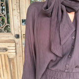 Brown Liberty Tie Neck blouse