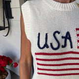 USA Flag Sweater Vest