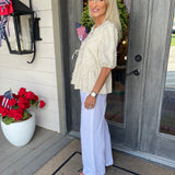 Elena Stone Peplum Top