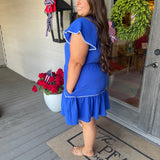 Lillian Blue Dress - Curvy
