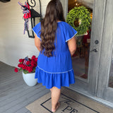 Lillian Blue Dress - Curvy