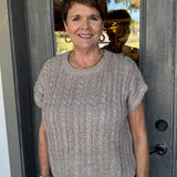 Brie Beige  Cable Sweater