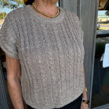 Brie Beige  Cable Sweater