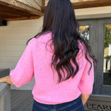 Pink Reilly Short Sleeve Sweater
