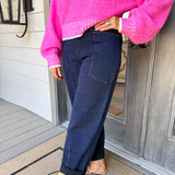 Indigo Penelope Curved Cuffed Denim