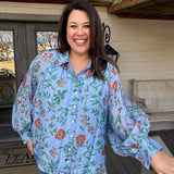 Katie Floral Blouse - Curvy