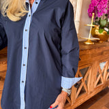 Katherine Navy + Powder Top