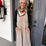 Khaki Mineral Knit Jumpsuit