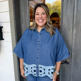 Khloe Denim Top - Curvy