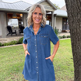 Kinsley Denim Mini Dress