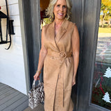 Laney Buckle Vest Midi Dress