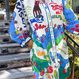 Linen Casual Floral Print Cardigan Tie Waist Dress