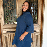 Marissa Denim Mini Dress - Curvy