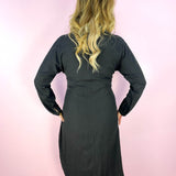 Midnight Button Down Dress