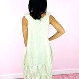 Natural Linen Harem Maxi Dress