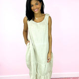 Natural Linen Harem Maxi Dress