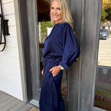 Navy Prussian Satin Set