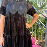 Onyx Velvet Mini Dress