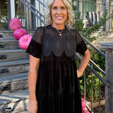 Onyx Velvet Mini Dress