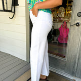 Optic White Cargo Pocket Jeans