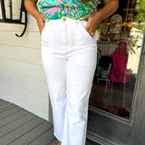 Optic White Cargo Pocket Jeans