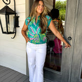 Optic White Cargo Pocket Jeans