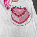 Pearly Heart Cake Sweatshirt