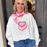 Pearly Heart Cake Sweatshirt