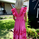 Pink Azalea Midi Dress