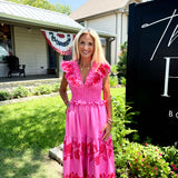 Pink Azalea Midi Dress