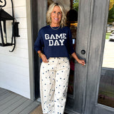 Polkadot Wide Denim Pant
