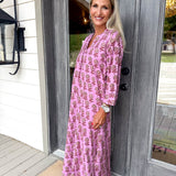 Purple Blooms Caftan Dress