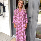 Purple Blooms Caftan Dress