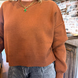 Rust Cropped Jumper