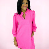 Sabrina Hot Pink Mini Dress