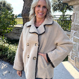 Stone Teddy Blanket Jacket