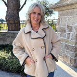 Stone Teddy Blanket Jacket