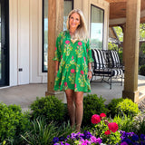 Tambree Flower Print Mini Dress