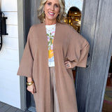 Andromeda Caramel Cape Cardigan
