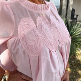 Baby Pink Courtney Mesh Top