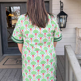 Green Stephani Mini Dress - Curvy