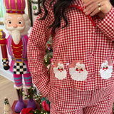 Santa Gingham PJ Set