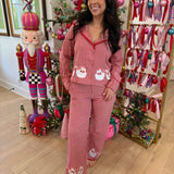 Santa Gingham PJ Set
