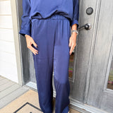 Navy Prussian Satin Set